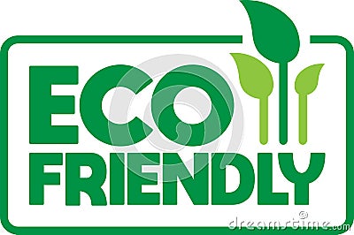 Eco Friendly logo with Leaves Vector Illustration