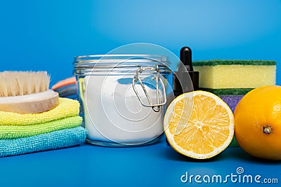Eco-friendly natural cleaners, cleaning products. Homemade green cleaning Stock Photo