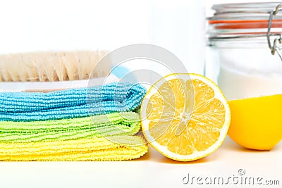 Eco-friendly natural cleaners, cleaning products. Homemade green cleaning Stock Photo