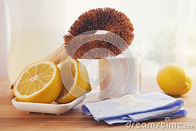 Eco-friendly natural cleaning products Stock Photo