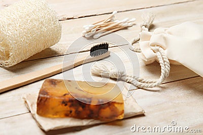 Eco-friendly and natural products for hygiene and personal care Stock Photo