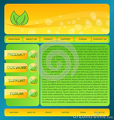 Eco friendly nature webdesign layout Vector Illustration