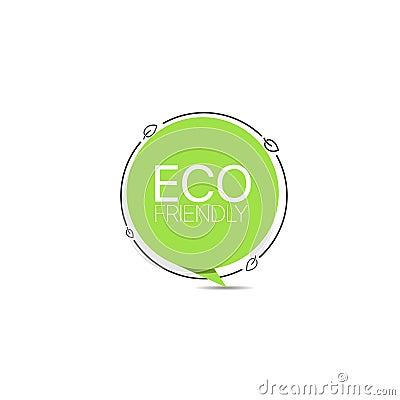 Eco friendly product label Vector Illustration