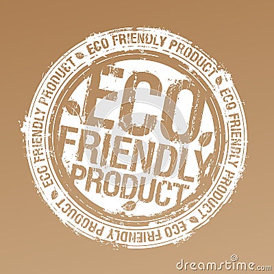 Eco friendly product rubber stamp imprint Vector Illustration