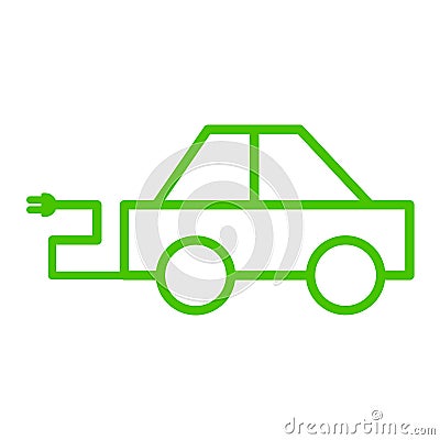 Eco-friendly rechargeable electric car illustration Vector Illustration