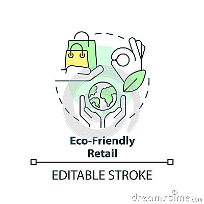 Eco friendly retail concept icon Vector Illustration