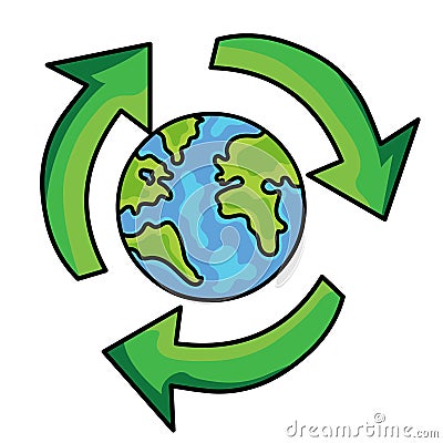 Eco friendly save earth vector illustration Vector Illustration