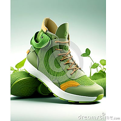 Eco friendly shoes built by modern technology Stock Photo