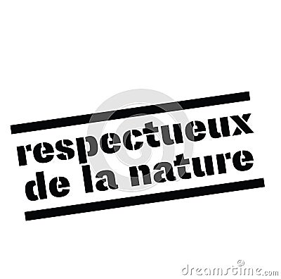 Eco friendly stamp in french Vector Illustration