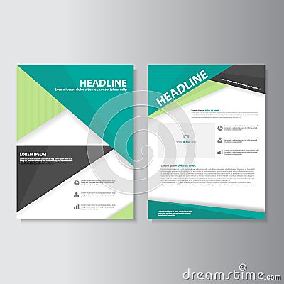 Eco Green brochure flyer leaflet presentation templates Vector Illustration