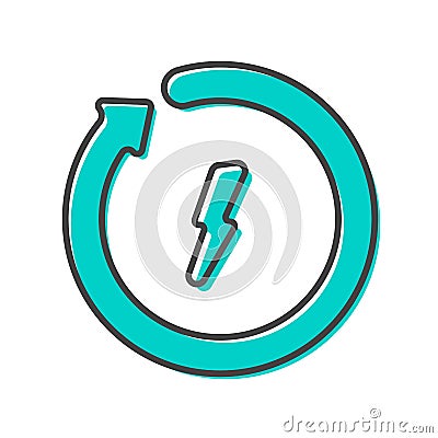 Battery recycling vector logo Vector Illustration