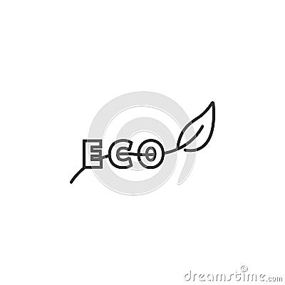 Eco green icon. Simple element illustration. Eco green symbol design from Ecology collection set. Can be used in web and mobile Cartoon Illustration