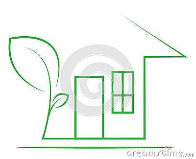 Eco home Vector Illustration