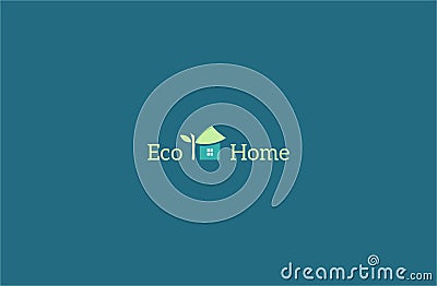 Eco home-logo template Vector Illustration