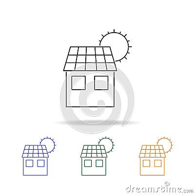 eco house icons. Element of ecology for mobile concept and web apps. Thin line icon for website design and development, app devel Stock Photo