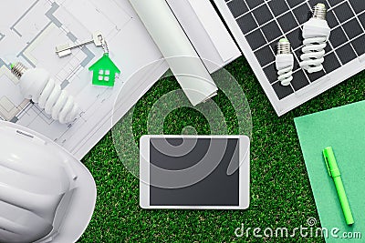 Eco house project Stock Photo