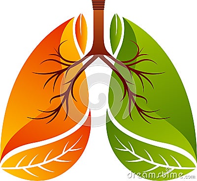 Eco lungs logo Vector Illustration