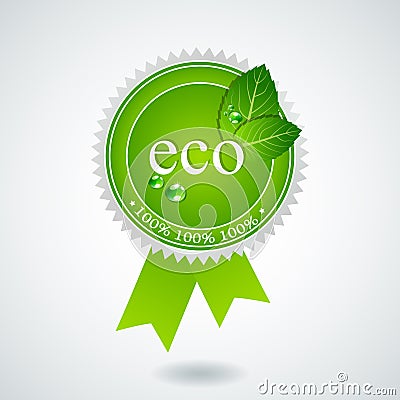 Eco medal Vector Illustration