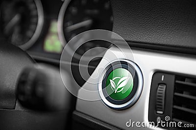 ECO mode button. Stock Photo