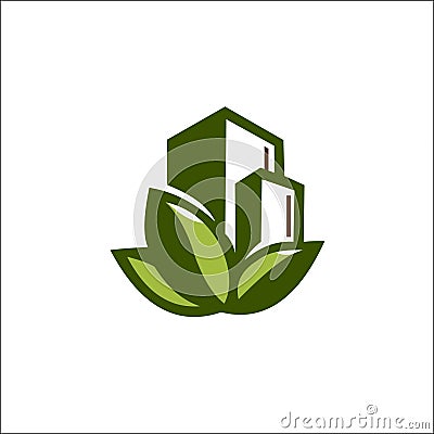 Eco Nature Building Logo vector Template Vector Illustration