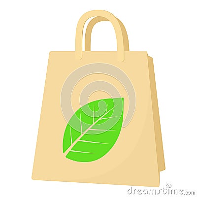 Eco package icon, cartoon style Vector Illustration