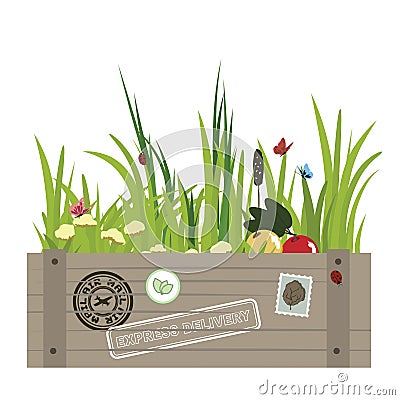 Eco parcel Vector Illustration