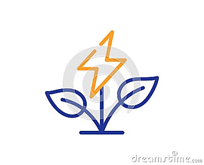 Eco power line icon. Clean electric energy sign. Vector Vector Illustration