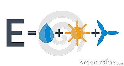 Eco safe energy formula Vector Illustration