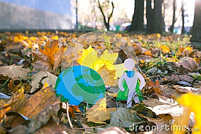 Eco symbol, environmental protection. Seasonal concept Stock Photo