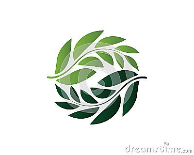 Eco Tree Leaf Logo Template Vector Illustration