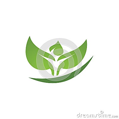 Eco Tree Leaf Vector Illustration