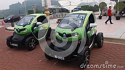 Eco vehicle electric mini car Editorial Stock Photo