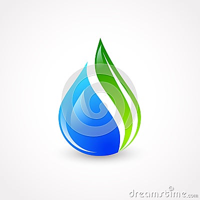 Eco Water Drop Vector Illustration