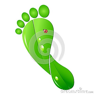 Ecologic footprint Vector Illustration