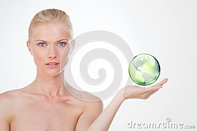 Ecologic nordic girl Stock Photo