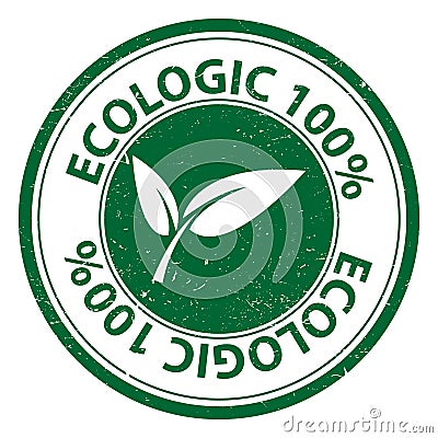 Ecologic 100 percent Vector Illustration