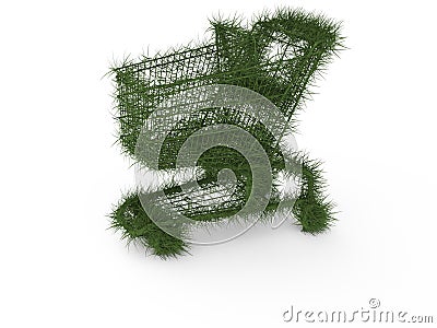 Ecologic shopping cart Stock Photo