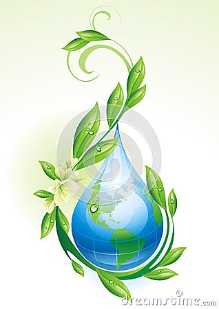 Ecological background. Vector Illustration