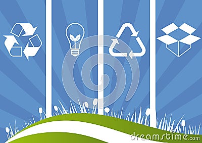 Ecological Background Vector Illustration