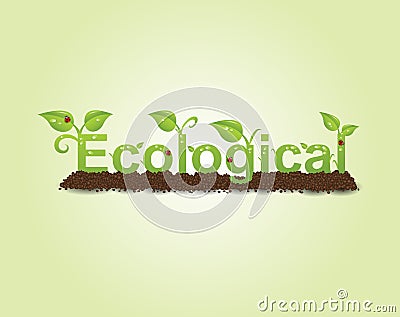Ecological caption Vector Illustration