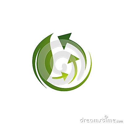 ecological circle arrows recycle logo. recycling signs creative illustration concept Vector Illustration