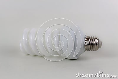 Ecological economical lamp isolate on white background Stock Photo