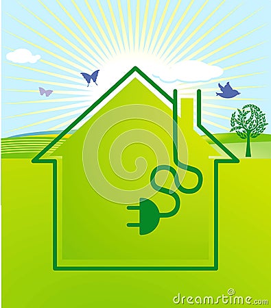 Ecological electrical power Vector Illustration