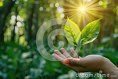 Ecological friendly and sustainable renewable energy concept Stock Photo