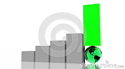 Ecological green earth in histogram Stock Photo