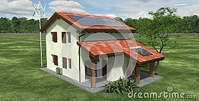 Ecological house Stock Photo