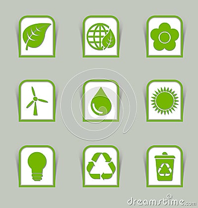 Ecological icon sticks Vector Illustration