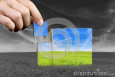 Ecological or positive concept Stock Photo
