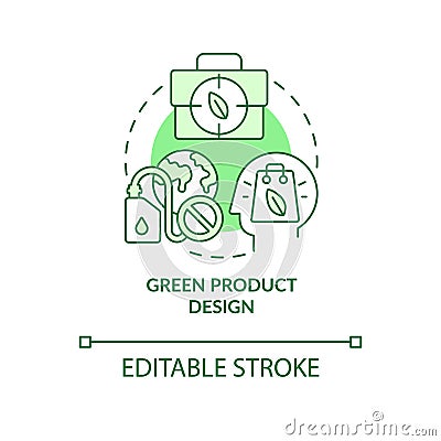 Ecological product design green concept icon Vector Illustration