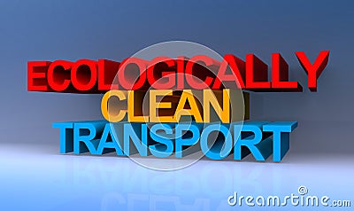 Ecologically clean transport on blue Stock Photo